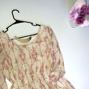 Charlotte Russe Long Sleeved Blouse Floral